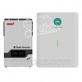 Комплект резервного питания MUST 5,2кВт/ Donnergy B5K- XWLA 5.12KWh 51.2VDC 100Ah LiFePO₄ Комплект резервного питания MUST 5,2кВт/ Donnergy B5K- XWLA 5.12KWh 51.2VDC 100Ah LiFePO₄